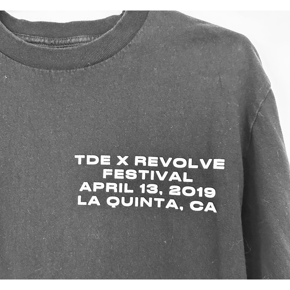 TDE Revolve Festival Shirt Mens Medium Black Long Sleeve Top Dawg SZA Jay Rock - Picture 7 of 7